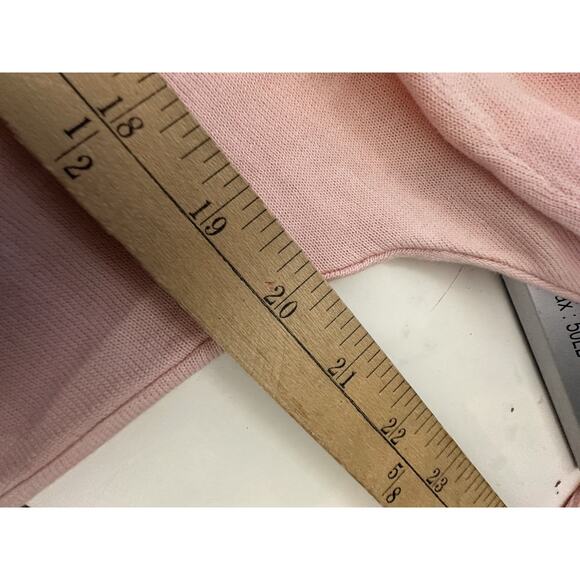 Lululemon Size 6 Women Take it All In Sweater Pink Mist Cotton Pullover ML5 - Picture 9 of 11